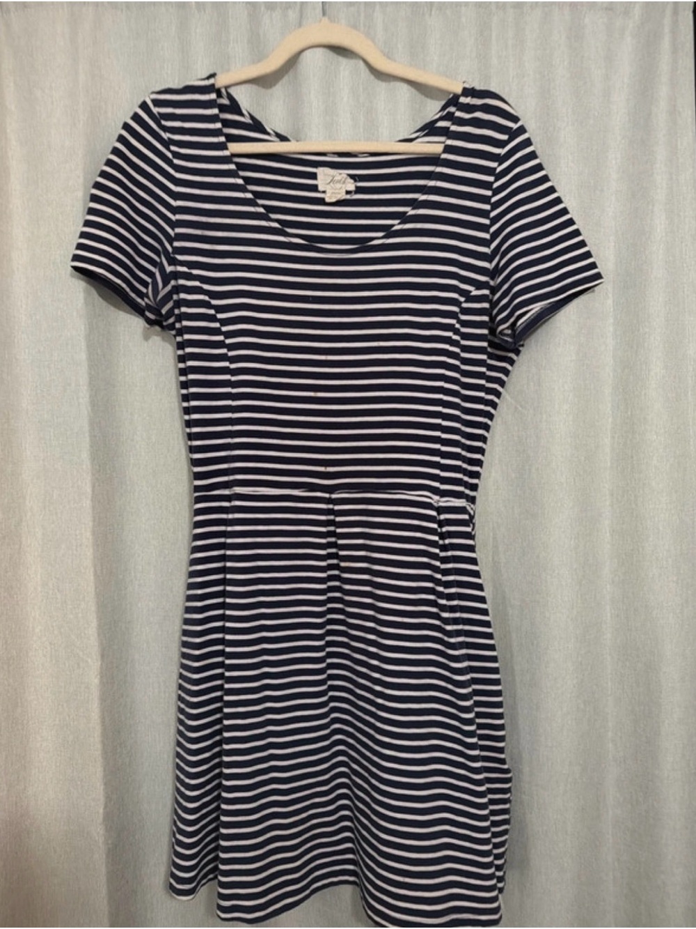 Striped Navy and White Fit & Flare Dress